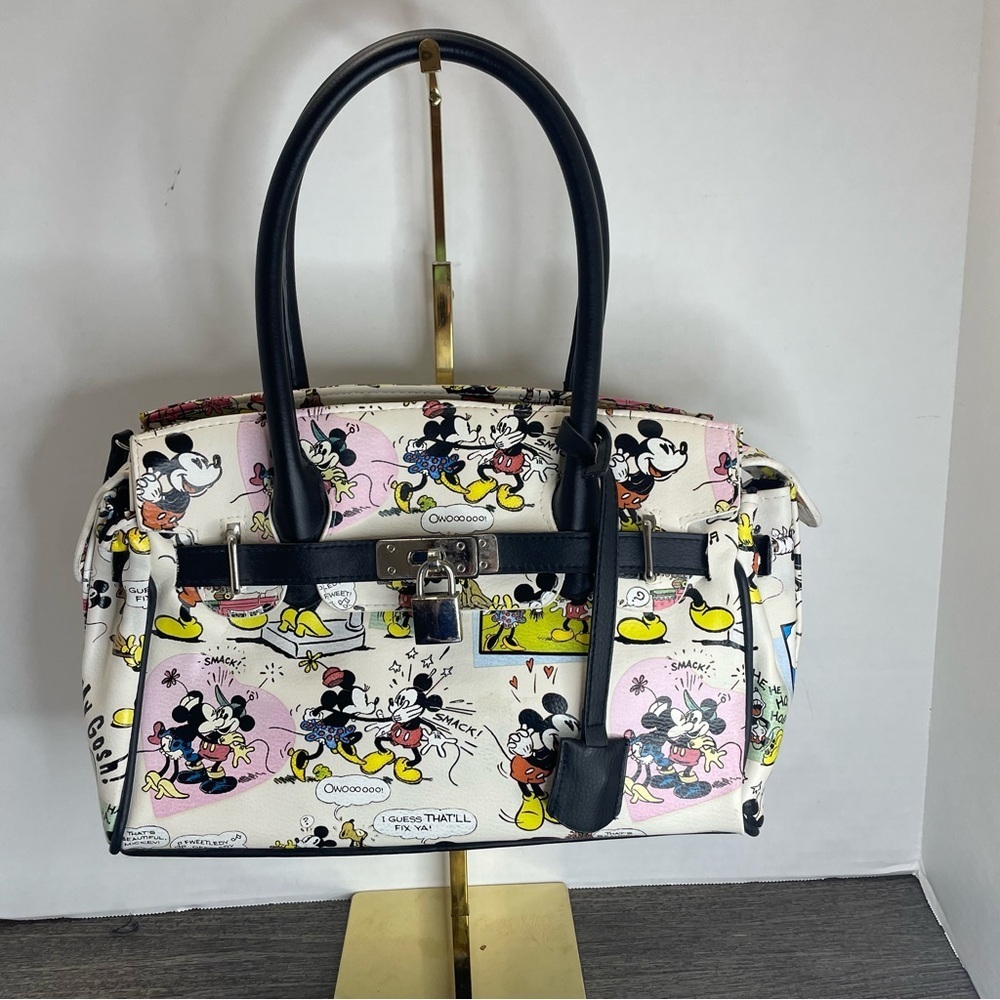 Disney Mickey Mouse Comic Print Handbag Shoulder bag. Used. Rare. - Picture 1 of 14